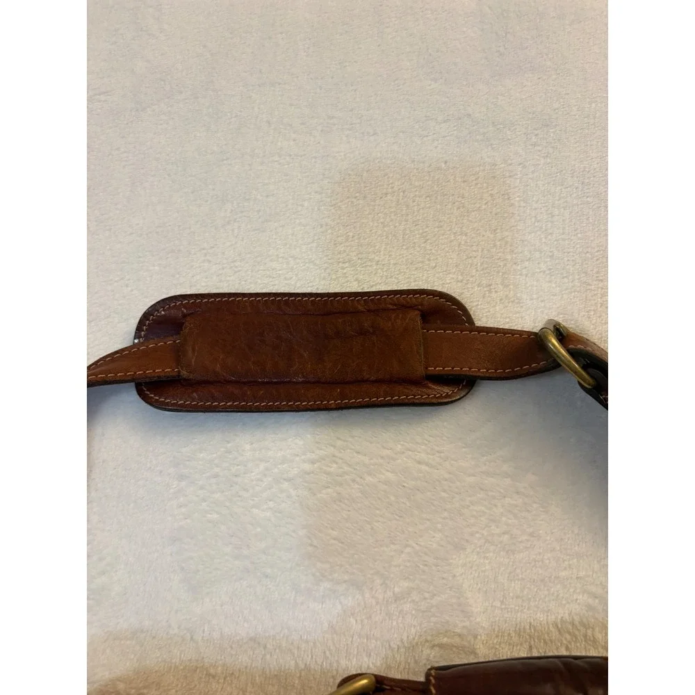 Tusting Made in England Black Tan Leather Messenger Bag Briefcase Laptop Satchel